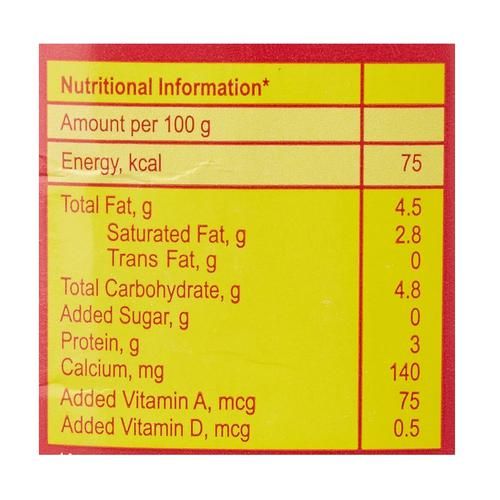Amul Gold Homogenised Standardised Milk, 1 L Carton Fortified with Vitamins A & D