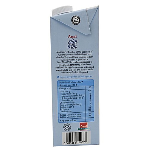 Buy Amul Slim Uht Milk Slim N Trim 1 Ltr Carton Online at the Best