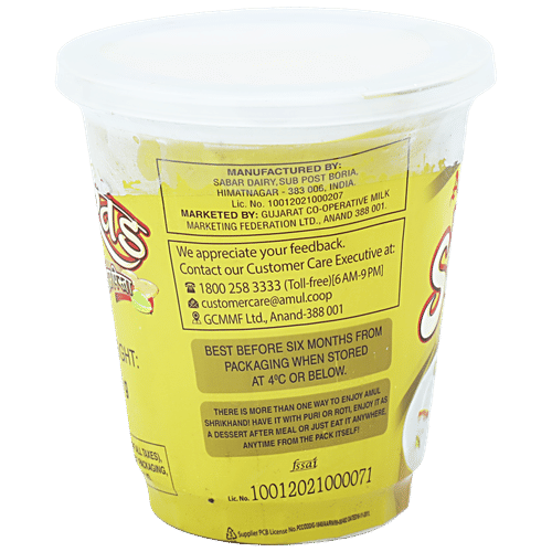 Amul Badam Pista Shrikhand, 500 g Cup No Artificial Flavouring & Colouring Added