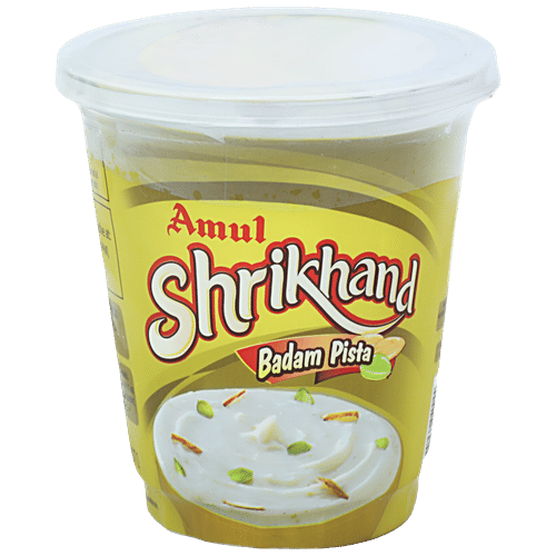 Amul Badam Pista Shrikhand, 500 g Cup No Artificial Flavouring & Colouring Added
