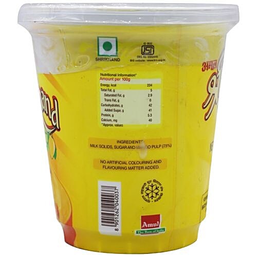 Amul Mango Shrikhand, 500 g Cup 