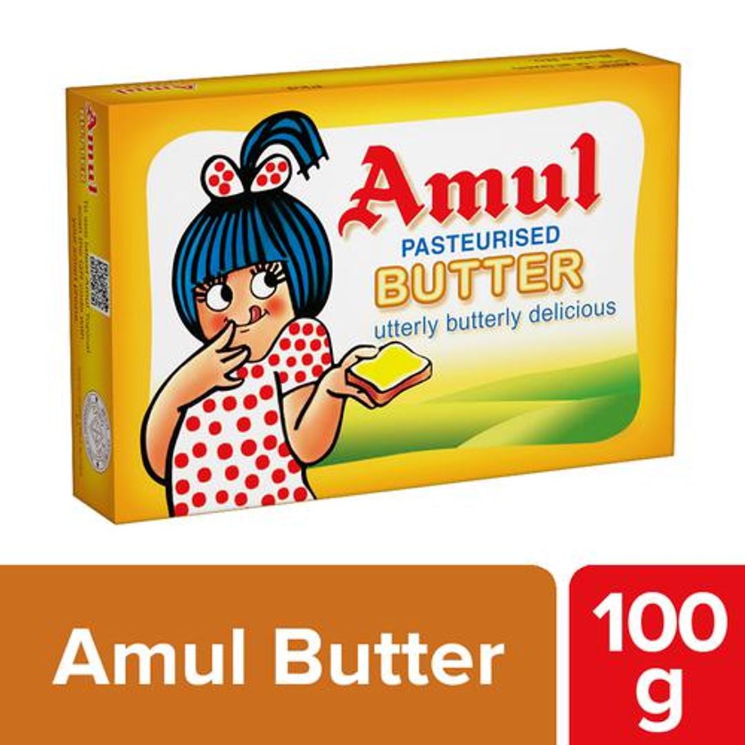 Amul Pasteurised Butter, 100 g Carton