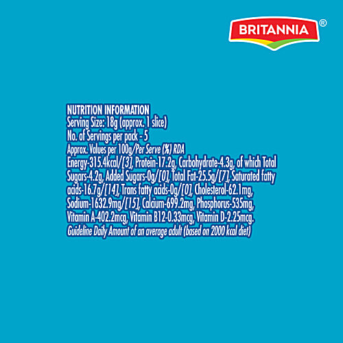 Britannia Cheese Slice, 100 g Pouch 