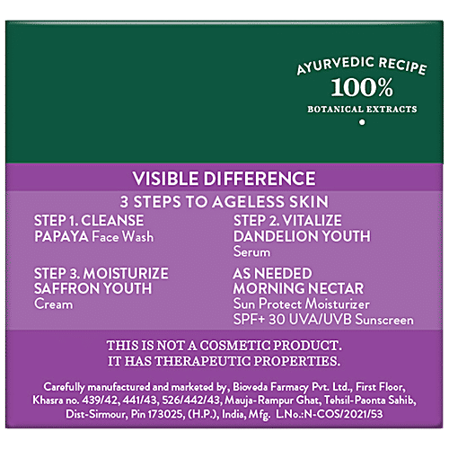 Buy Biotique Bio Saffron Youth Dew Ageless Face Body Cream 50 Gm Carton