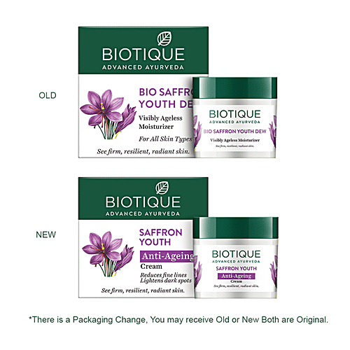 Buy Biotique Bio Saffron Youth Dew Ageless Face Body Cream 50 Gm Carton