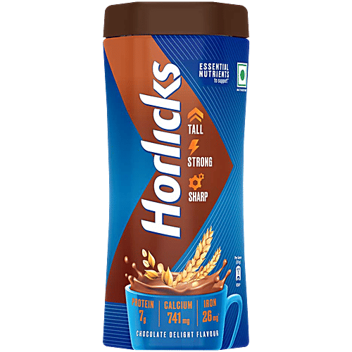 Horlicks Chocolate Delight Flavour Nutrition Drink, 500 g Jar 