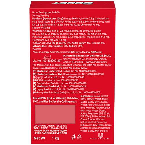 Boost Nutrition Drink, 1 kg Carton Energy & Sports