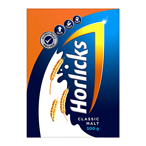 Horlicks Health & Nutrition Drink - Classic Malt, 500 g Carton 