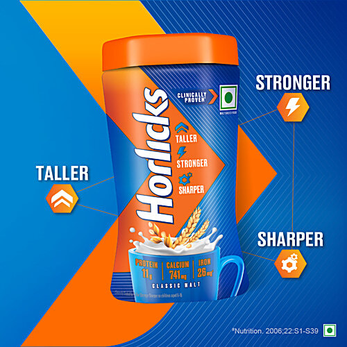 Horlicks Nutrition Drink, 200 g Jar Contains Vital Nutrients