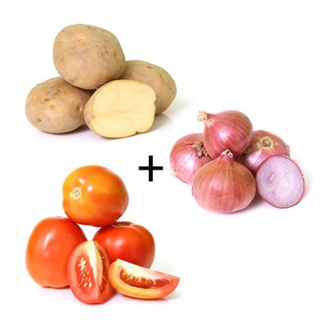 Fresho Potato Onion Tomato 1 kg Each, Combo 3 Items