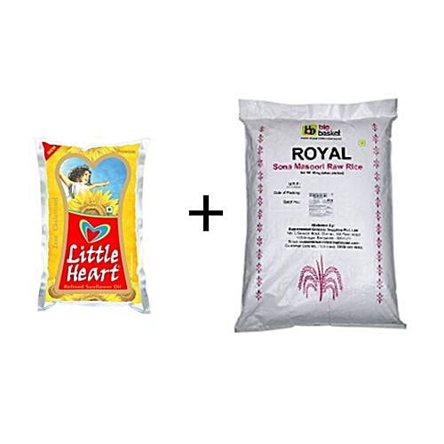 Buy bb Combo bb Royal Kurnool Sona Masoori Rice 25 kg + Little Heart S