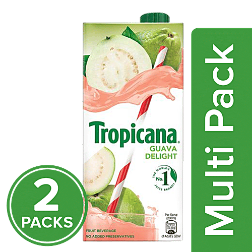 Tropicana Fruit Juice - Guava Delight, 2x1 L Multipack 