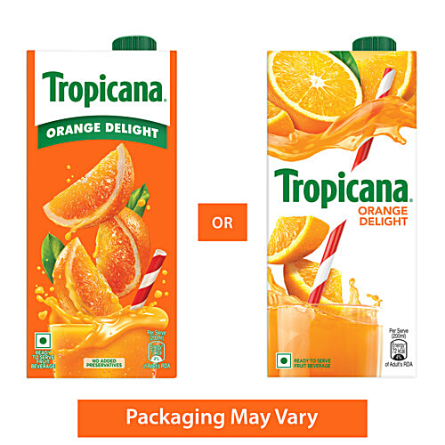 Tropicana Fruit Juice - Orange Delight, 2x1 L Multipack 