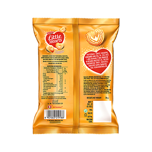 Britannia Britannia Little Hearts Classic - Sugar Sprinkled, Heart Shaped Biscuits, 6x26 g Multi Pack 