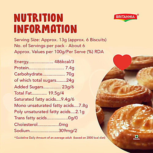 Britannia Britannia Little Hearts Classic - Sugar Sprinkled, Heart Shaped Biscuits, 6x26 g Multi Pack 