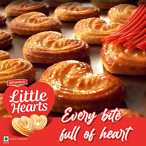 Britannia Britannia Little Hearts Classic - Sugar Sprinkled, Heart Shaped Biscuits, 6x26 g Multi Pack 