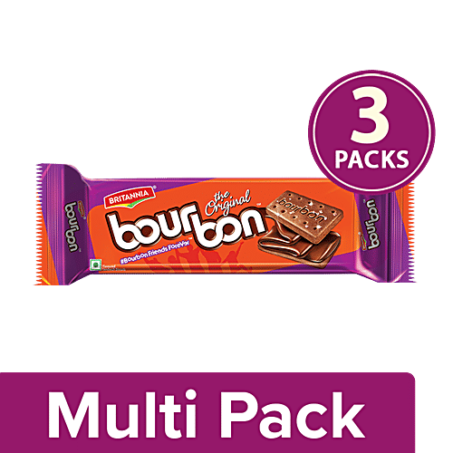 Britannia Bourbon - The Original Biscuits, 3x120 g Multi Pack 