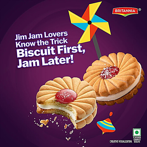 Britannia Jimjam Cream Biscuit, 3x92 g Multipack 