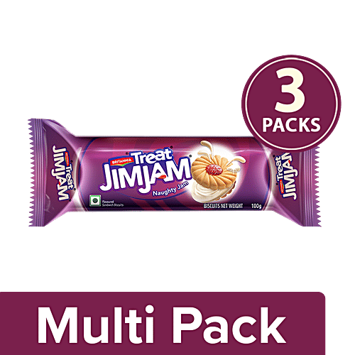 Britannia Treat - Jim Jam Biscuits, 3x100 g Multipack 