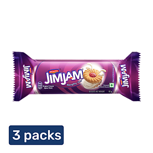 Britannia Jimjam Cream Biscuit, 3x92 g Multipack 