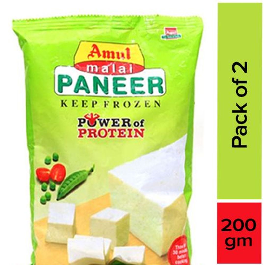 Amul Malai Paneer, 2x200 g Multi Pack