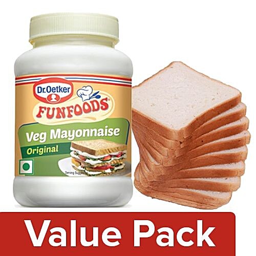 Buy bb Combo Funfoods Mayonnaise Veg (Eggless) 275 Gm + Fresho Bread