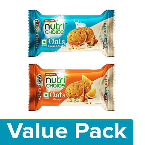Britannia Nutri Choice Heavens Oats - Milk Almond 75 gm, Combo 2 Items 