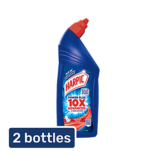 Harpic Disinfectant Toilet Cleaner Liquid - Original, 1 L (Pack of 2) 