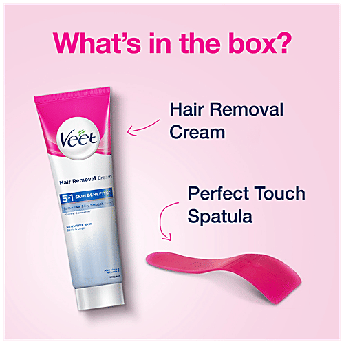 Veet Hair Removal Cream - Sensitive Skin, 2x100 g Multi Pack 