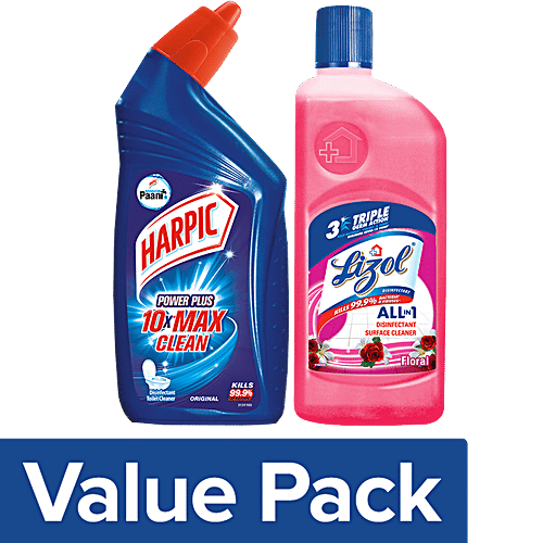 Buy Bb Combo Harpic Toilet Cleaner Power Plus Lizol Floor Cleaner