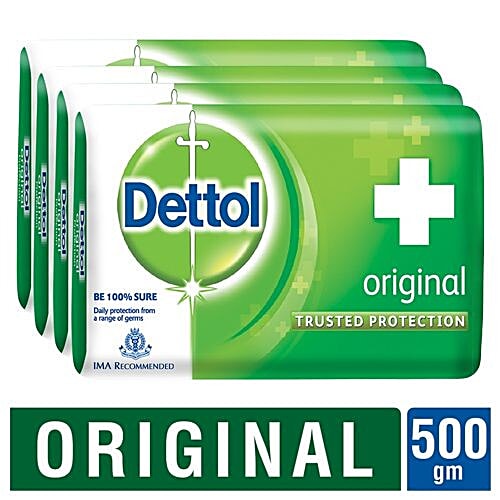 Dettol Bathing Soap - Original, 4x125 g Multi Pack 