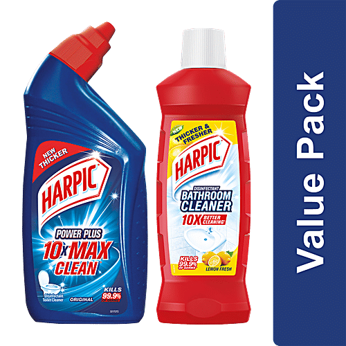 Buy Bb Combo Harpic Toilet Cleaner Power Plus Original Bathroom Cleaner Lemon 500 Ml Combo