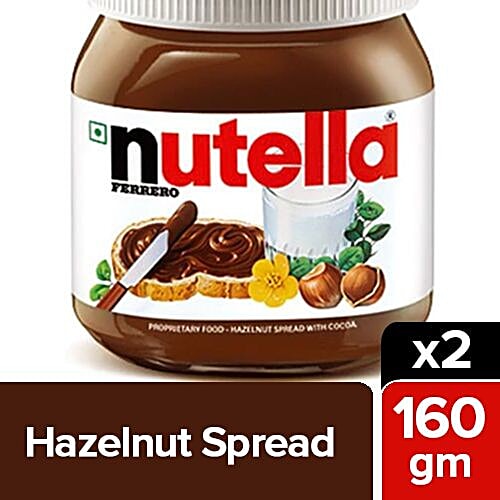 Nutella Hazelnut Spread With Cocoa, 2x160 g Multi Pack 