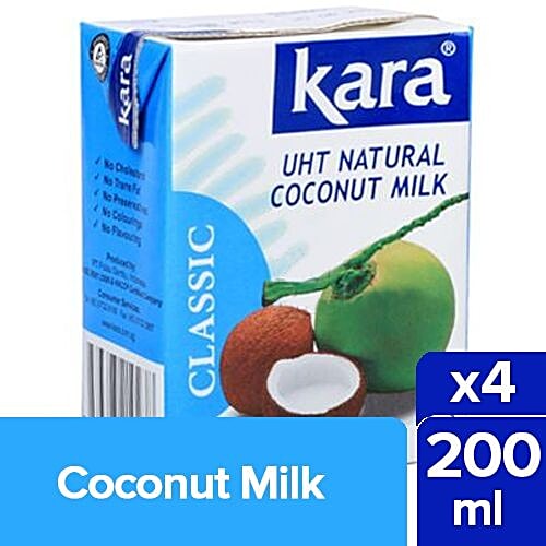 Buy Kara Coconut Milk Uht Natural 4x200 ml (Multi Pack) Online at Best Price. of Rs 320