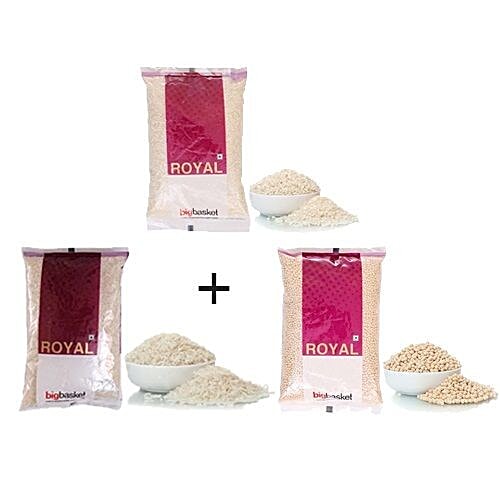 bb Combo Bb Royal Idli Rice 1Kg + Dosa Rice 1Kg + Whole/Gota Urad 1Kg, Combo 3 Items 