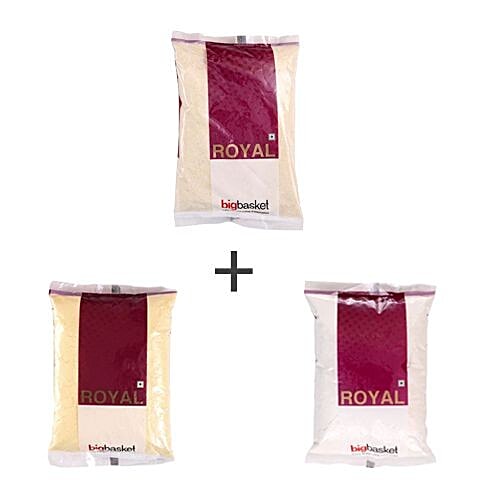 bb Royal Besan Flour, 500 gm + Maida, 500 gm + Sooji - Ordinary, 500 gm, Combo 3 Items 