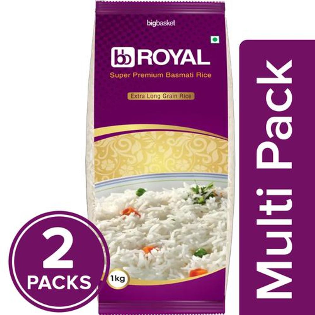 BB Royal Basmati Rice - Super Premium, 2x1 kg Multipack