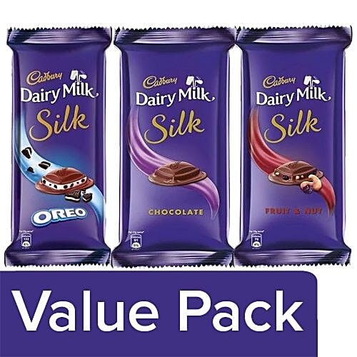 Buy Cadbury Dairy Milk Silk Oreo 60 Gm Chocolate 60 Gm Fruit Nut 55 Gm