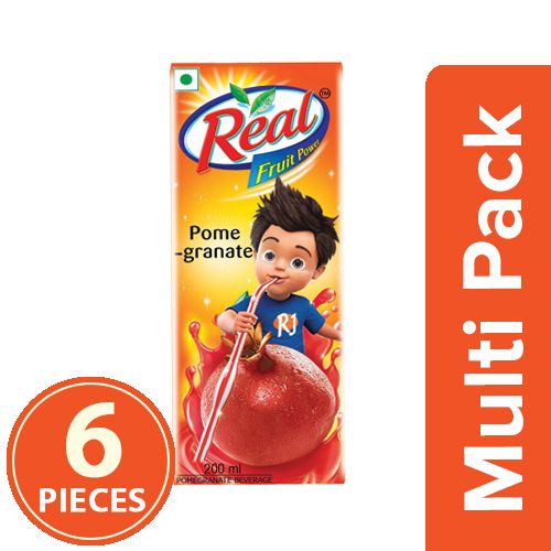 Real Juice - Fruit Power, Pomegranate/Anar, 6x200 ml Multipack 
