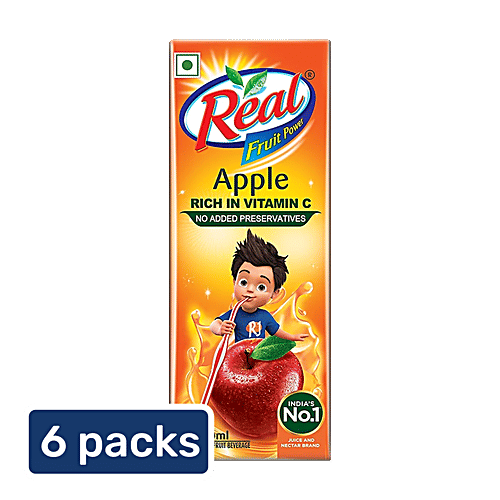 Real Apple Fruit Power Juice, 6x180 ml (Multipack) 