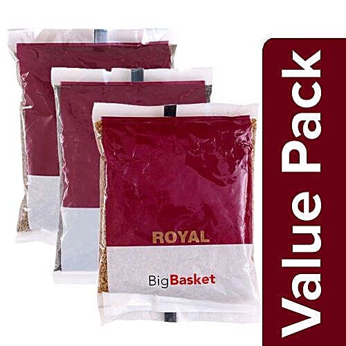 bb Royal Cumin/Jeera - Whole, 200gm + Mustard/Rai - Big, 200gm + Fenugreek/Methi, 200gm, Combo  