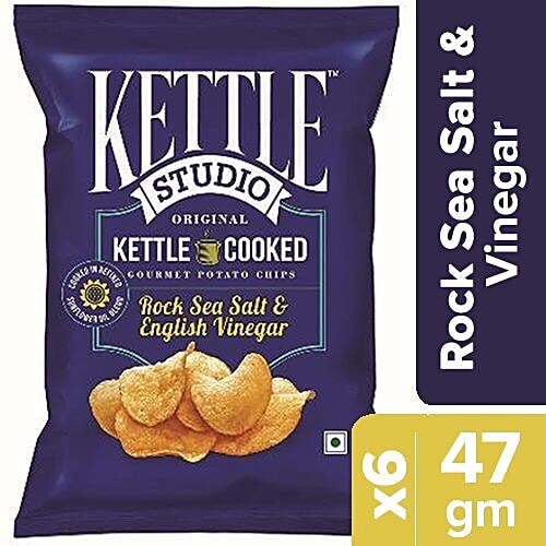 Buy Kettle Studio Potato Chips Rock Sea Salt & English Vinegar 6x47
