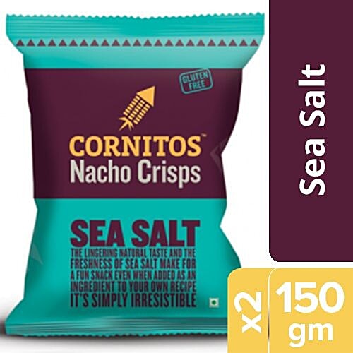 Cornitos Nacho Crisps - Sea Salt, 2x150 g Multipack 
