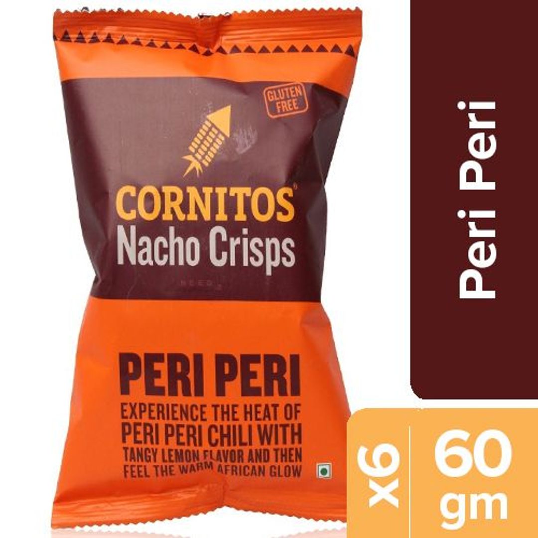 Cornitos Nacho Chips - Peri Peri, 6x60 g Multipack