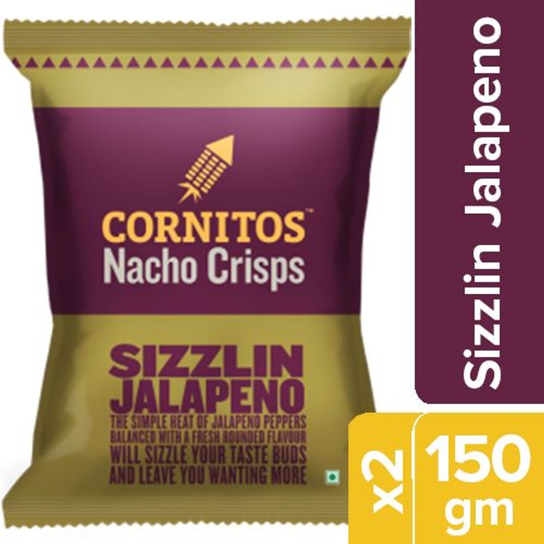 Cornitos Nacho Crisps - Sizzlin Jalapeno, 2x150 g Multipack