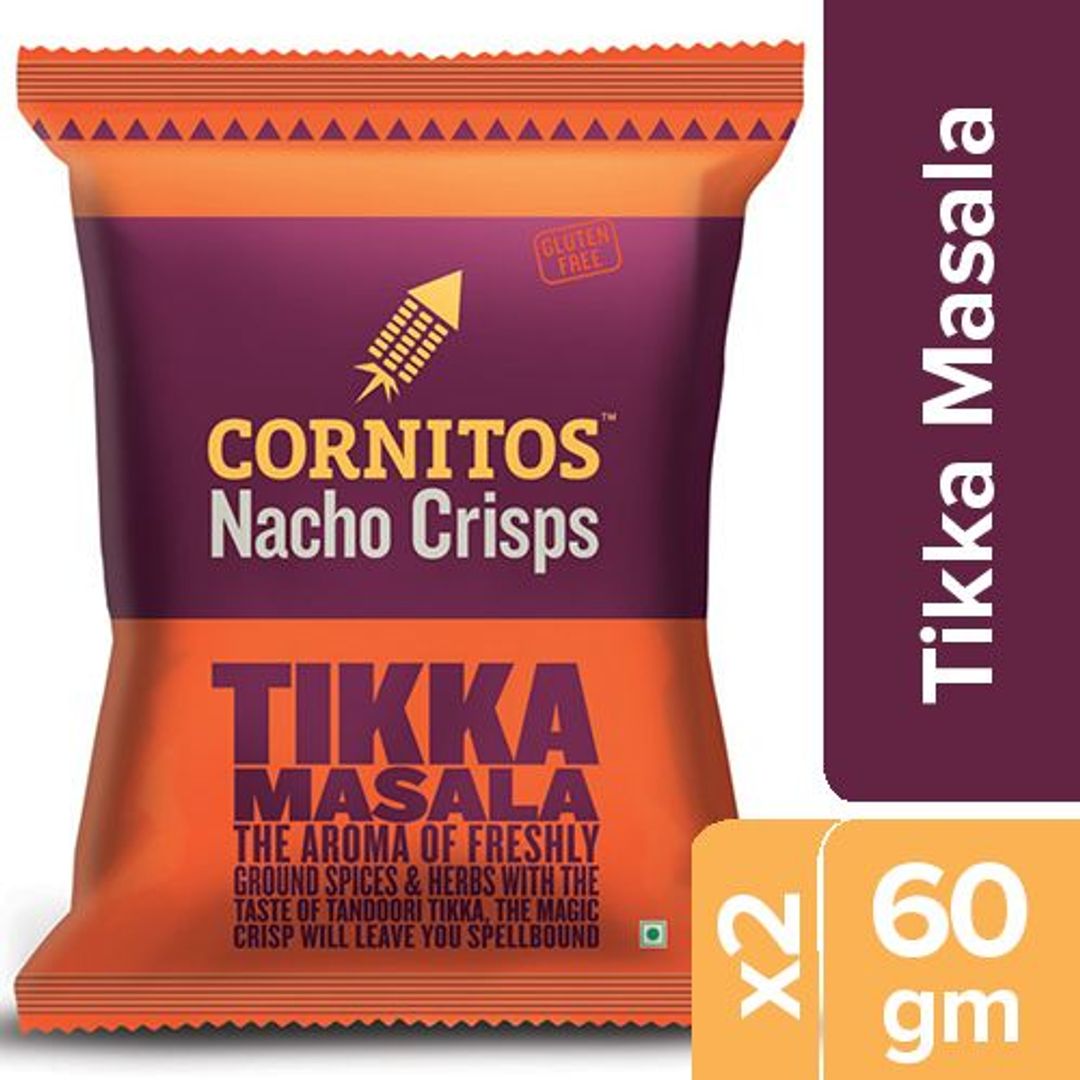 Cornitos Nacho Crisps - Tikka Masala, 2x60 g Multipack