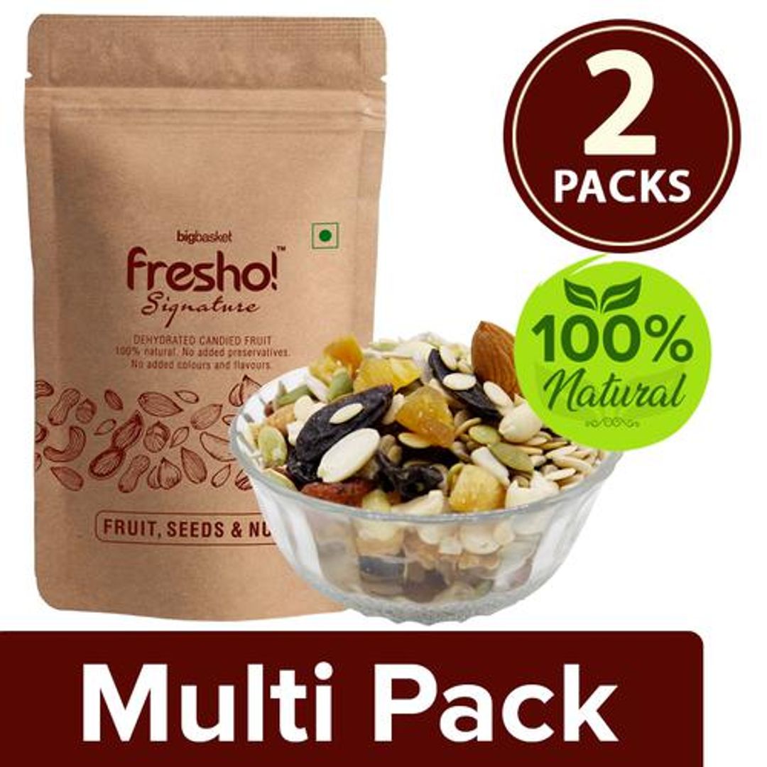 Fresho Signature Fruit Seeds Nuts Snacks, 2x50 g Multipack