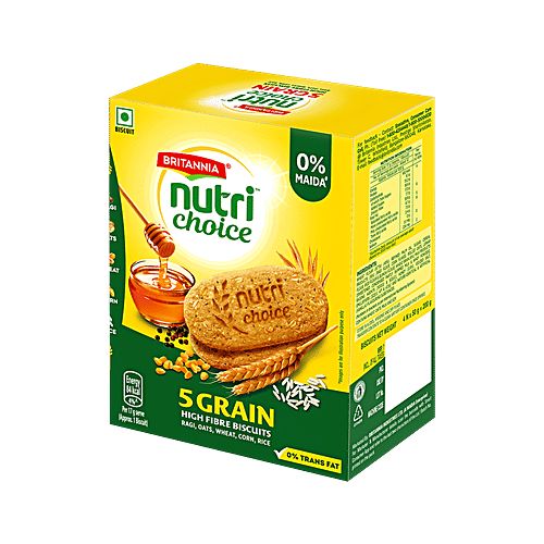 Multigrain Biscuits For Weight Loss Buy Britannia Nutri Choice - 5 Grain Biscuits 2x200 gm (Multipack