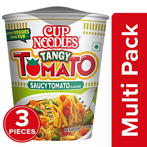 Nissin Cup Noodles Tangy Tomato, 3x70 g Multipack 