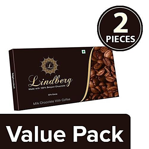 Buy Lindberg Pure Belgium Milk Chocolate - Coffee 2x50 gm (Multipack ...